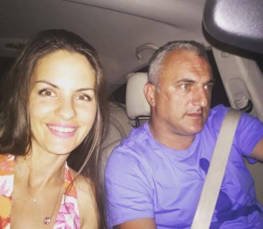 Sasa Doncic with his partner Nikolina Dragichevicc.